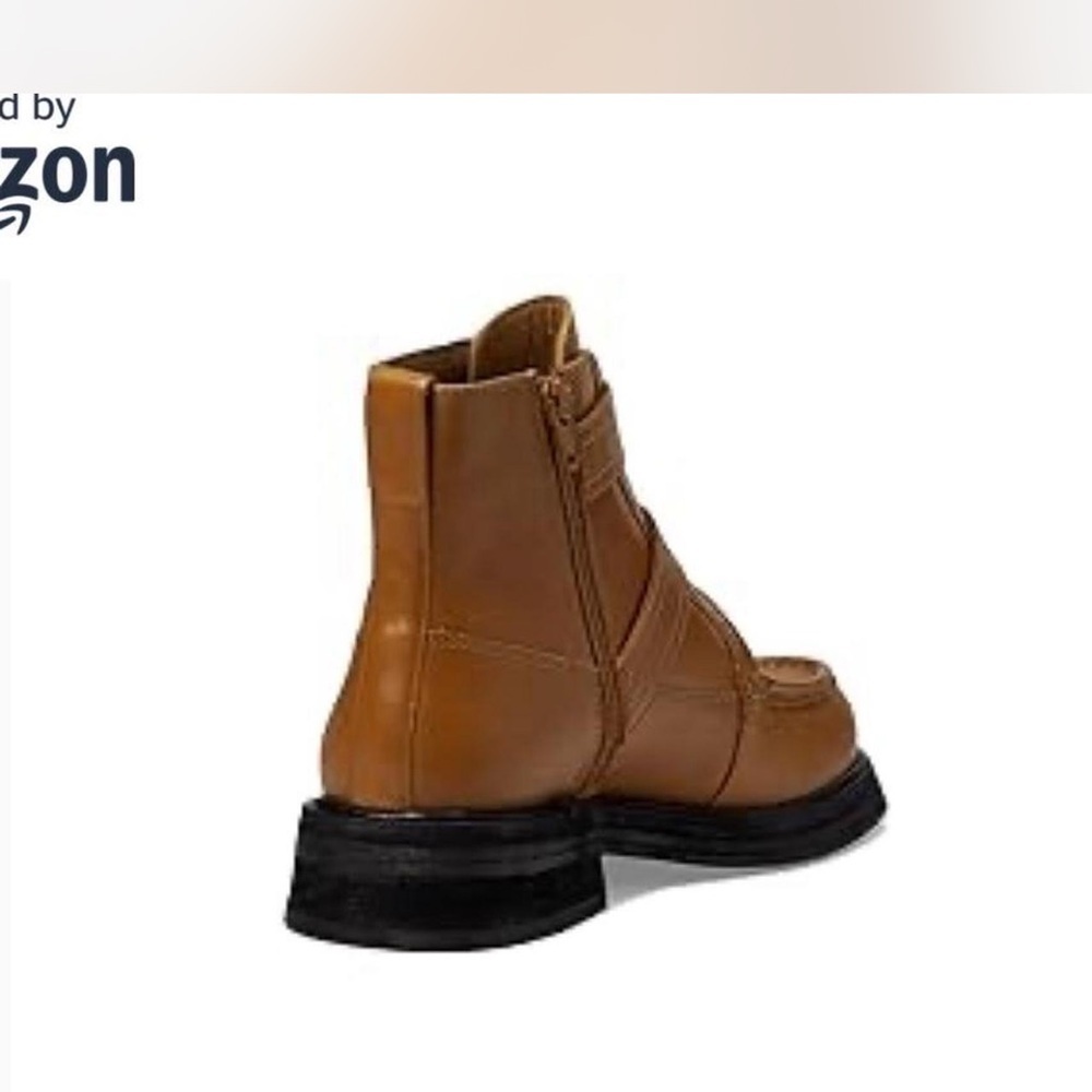 Women Free People Boots Size 7.5 Tan Leather Ankle Boots - Picture 6 of 6